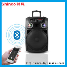 10 Inch Outdoor Portable PA Speaker with Handle and Wheels